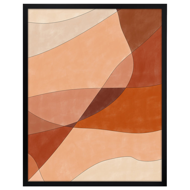 Americanflat Terracotta Burnt Orange Shapes by The Print Republic 6
